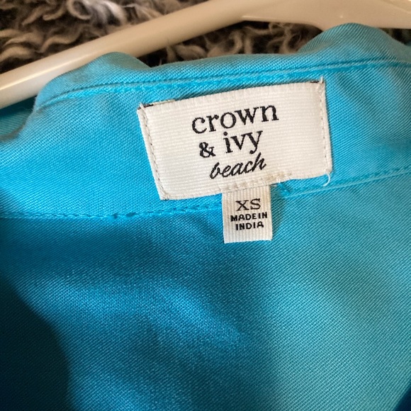 Blue button blouse, extra small - Picture 2 of 3